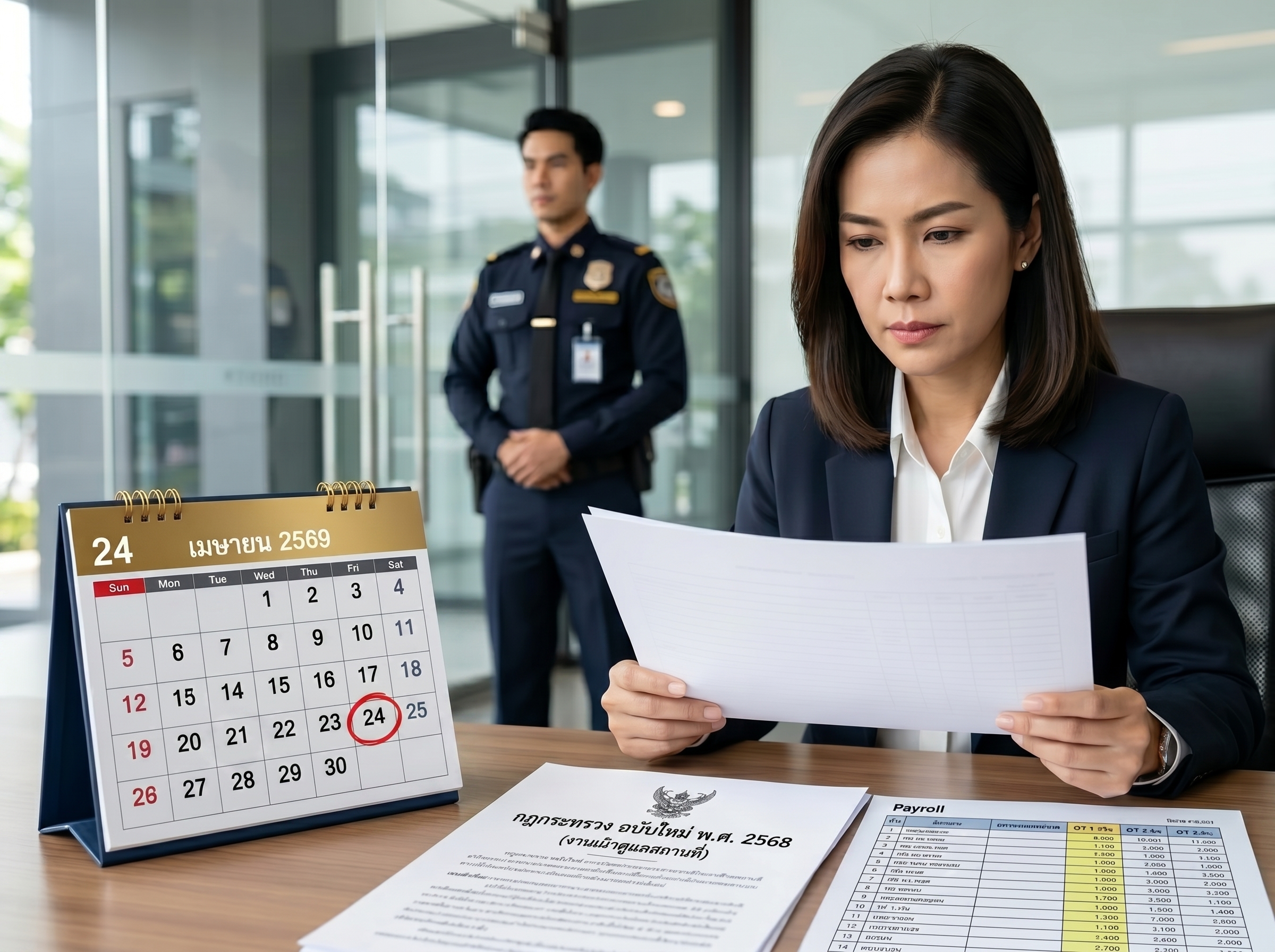 กฎหมายใหม่ OT รปภ. 2568: HR และนายจ้างต้องรู้ก่อน 24 เม.ย. 2569