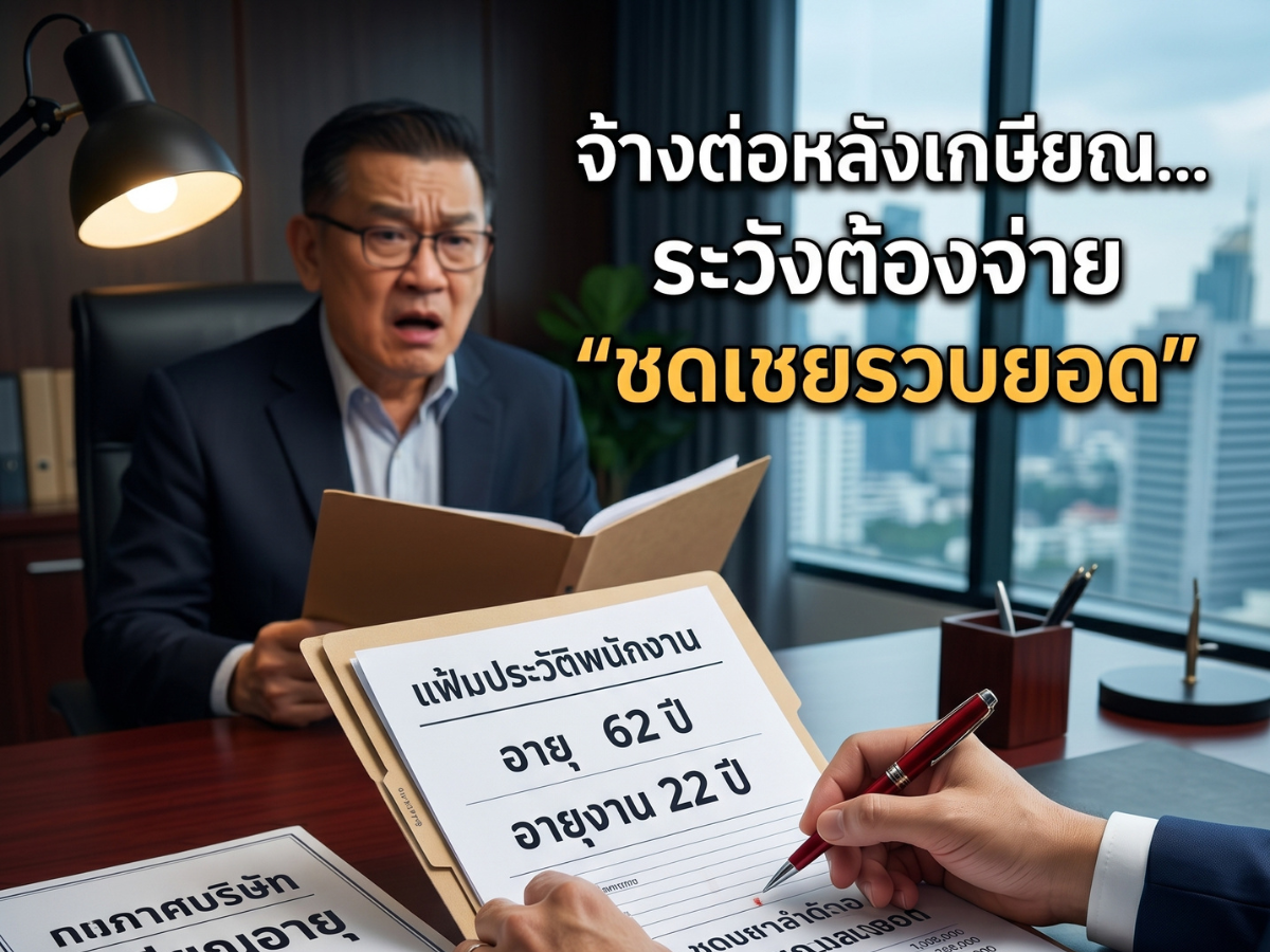ลูกจ้างทำงานต่อหลังครบเกษียณ นายจ้างยังต้องจ่ายค่าชดเชยไหม (ตอนที่ 3)