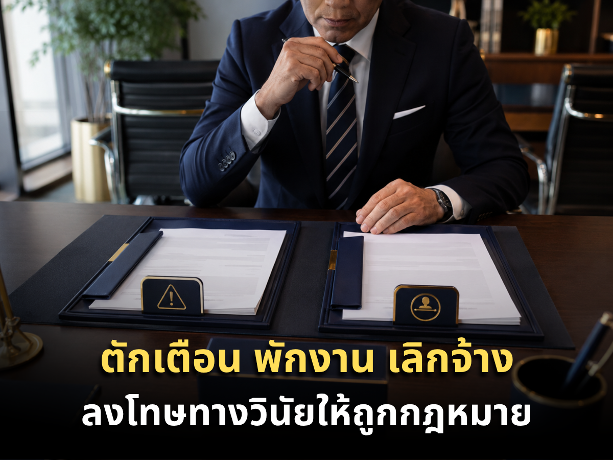 ลงโทษทางวินัยให้ถูกกฎหมาย ตักเตือน พักงาน เลิกจ้าง