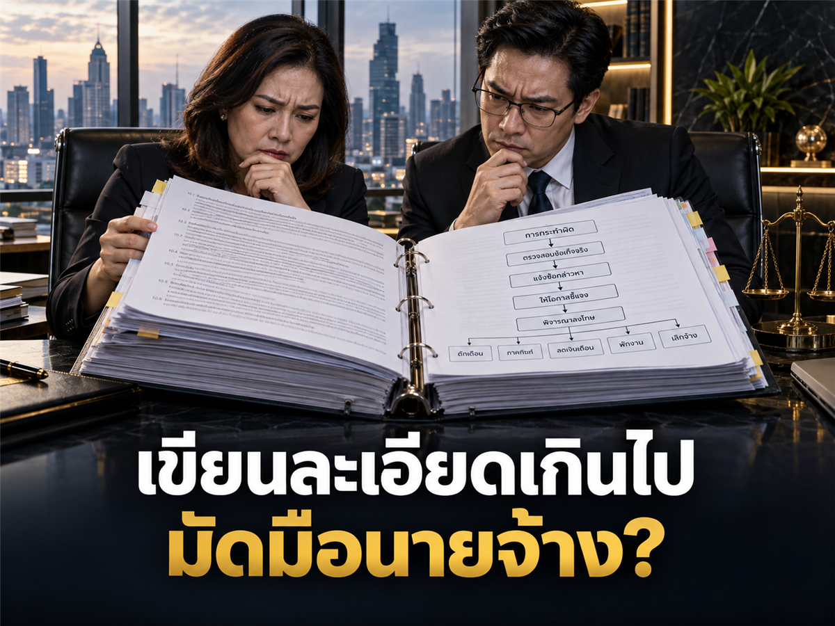 ข้อบังคับเขียนละเอียดเกินไป อาจย้อนกลับมามัดมือนายจ้างตอนลงโทษพนักงานอย่างไร?