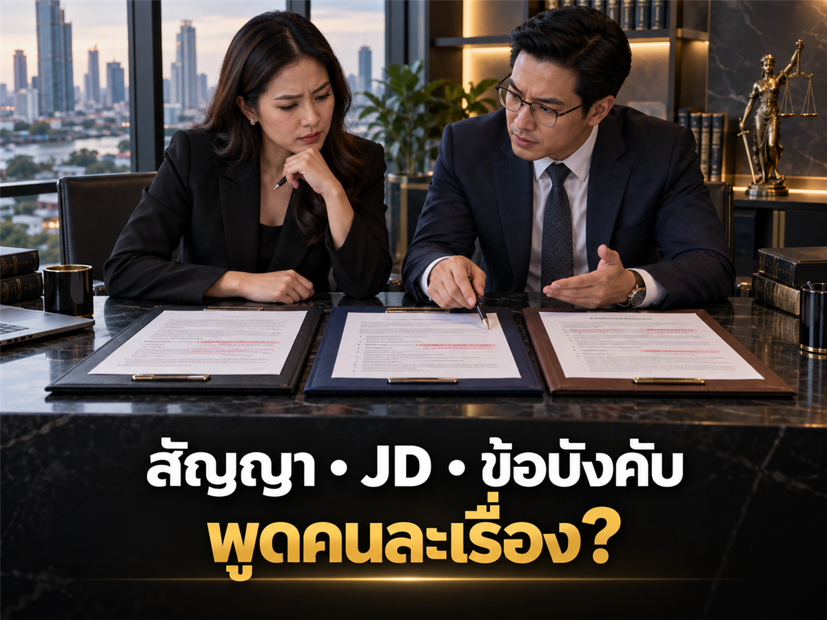 สัญญาจ้างบอกอย่างหนึ่ง JD บอกอีกอย่าง ข้อบังคับบอกอีกอย่าง ตอนมีคดีจะเกิดอะไรขึ้น?