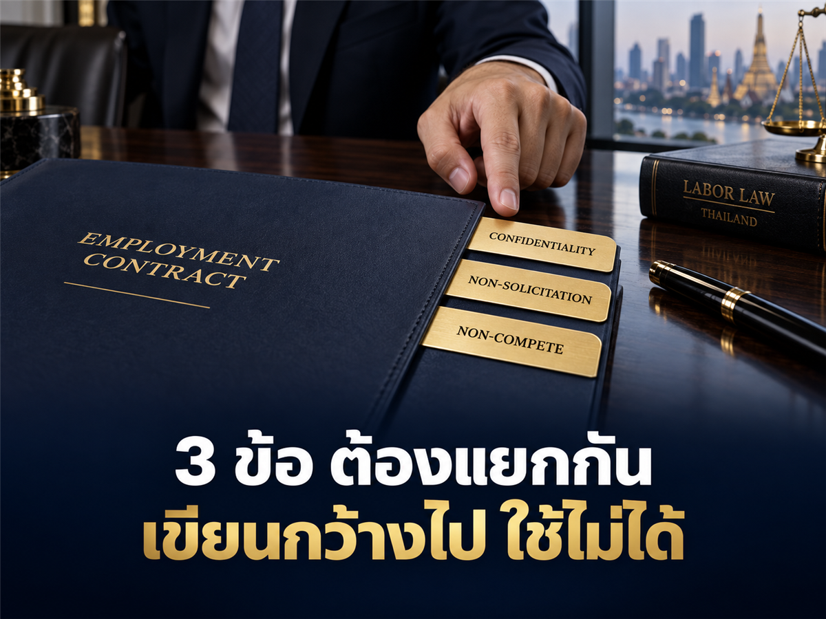 ออกแบบ Confidentiality + Non-Solicitation + Non-Compete อย่างไรไม่ให้เขียนกว้างจนใช้จริงไม่ได้