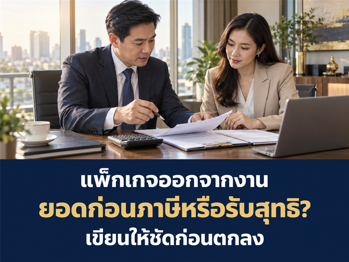 แพ็กเกจออกจากงานระบุยอดก่อนภาษีหรือยอดรับสุทธิ ต้องเขียนให้ชัดตรงไหน?