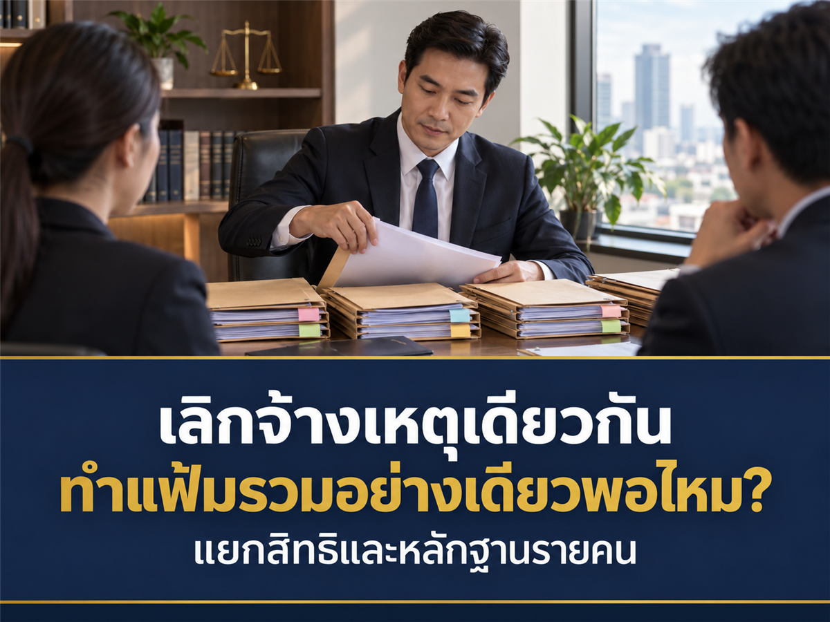 บริษัทมีข้อพิพาทกับพนักงานหลายคน ต้องจัดสำนวนรายบุคคลอย่างไรแม้เลิกจ้างเหตุเดียวกัน?