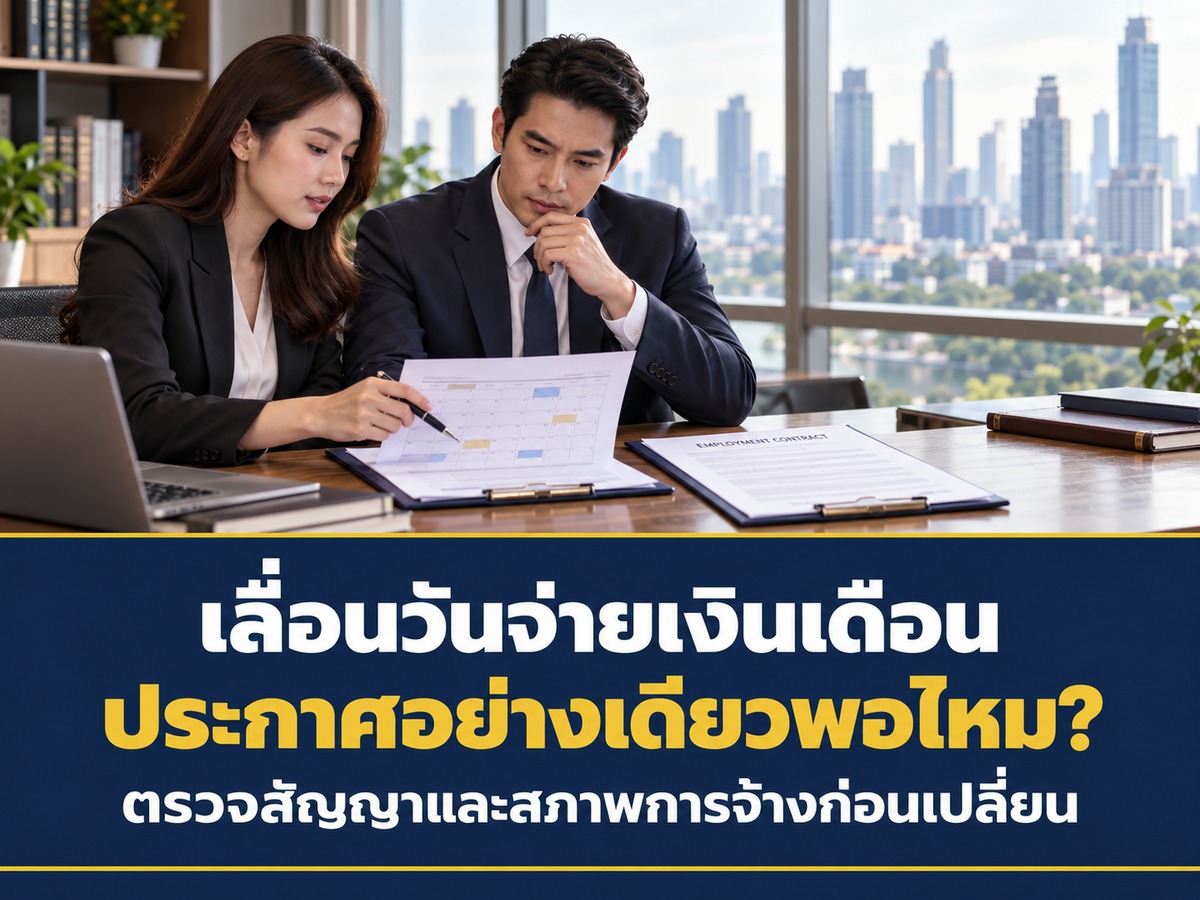 บริษัทเปลี่ยนวันจ่ายเงินเดือนเองได้ไหม? ตรวจสัญญาจ้างและสภาพการจ้างก่อนออกประกาศ